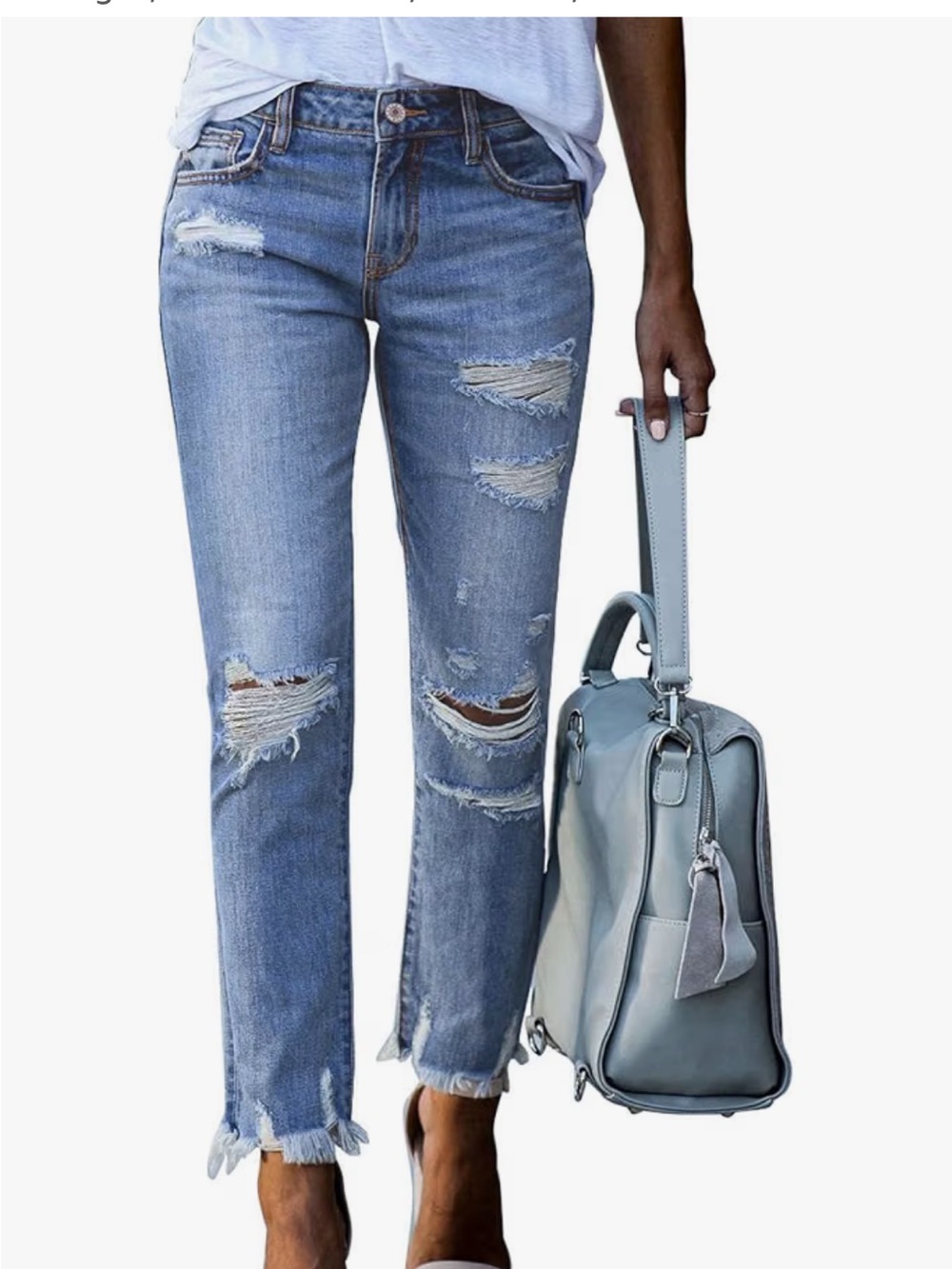 Women’s Distressed Blue Denim Jeans size 14 Skinny